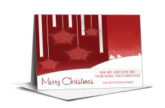 Holiday Card w-Envelope 7.875 x 5.50 Stars Fill Your Home Stars Business design 